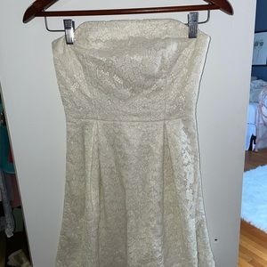White lace with silver detail lily Pulitzer dress